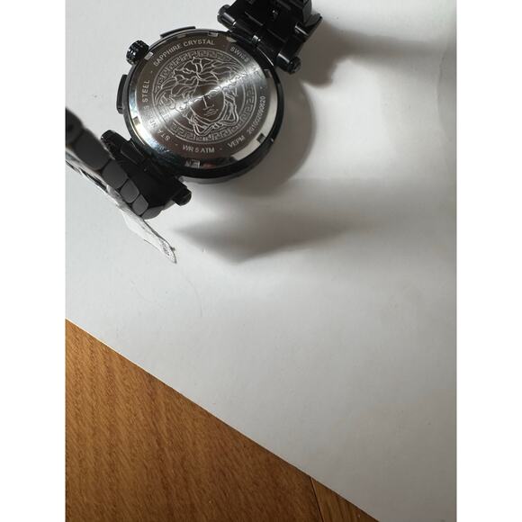 Versace Greca Chrono Black Ion-Plated Bracelet Watch | 45mm | VEPM00620